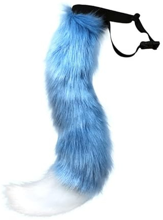 LICHENGTAI fuchsschwanz cosplay Plüsch Kunstpelz Tail Cosplay Groß Lang Tier Fuchs Katze Hund Wolf Schwanz Halloween Anime Großer Schwanz für Halloween Party Kostüm Cosplay verkleiden Tier Tails