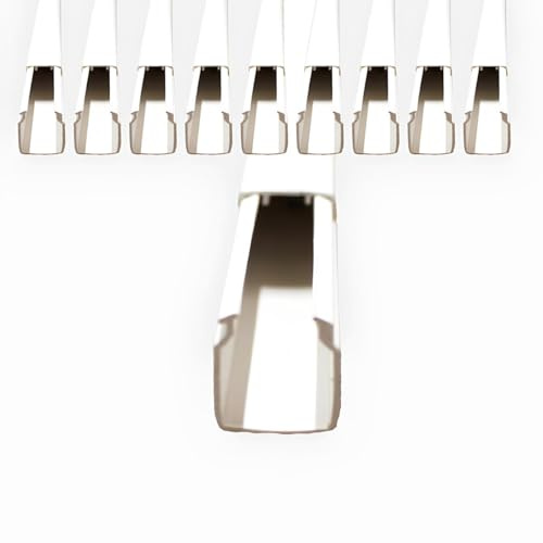 20 Metri Canalina Passacavi Muro, 10 Pezzi da 2 Metri, Colore Bianco, Coperchio Incluso, Made In Italy (15X17mm)