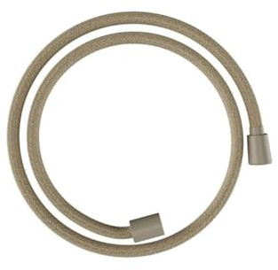 hansgrohe Designflex Planet Edition Tuyau de douche en textile universel, 1,25 m, avec protection anti-torsion, flexible avec protection anti-torsion, avec joints d'étanchéité, sable