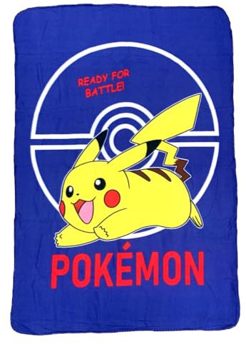 CARTOON Manta para niños Pikachu Pokemon suave manta polar 100% poliéster 100 x 140 cm