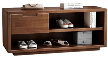 Aufbewahrungsbank Bettbank Schuhwechselhocker, Schuhhocker for die Haustür, Schuhregal, Sitzhocker, einteiliger Sitzschuhschrank mit Schublade Eingangsbereich Schuhregal ( Color : A , Size : S80cm )