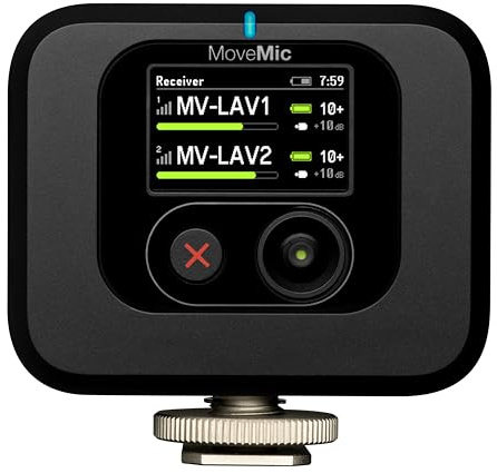 Shure MoveMic Empfänger - Kameraempfänger als Zubehörschuh für MoveMic Ansteckmikrofone, kompatibel mit den meisten DSLR-Kameras und Computern, ideal für mobile Content Creators (MV-R-Z6)