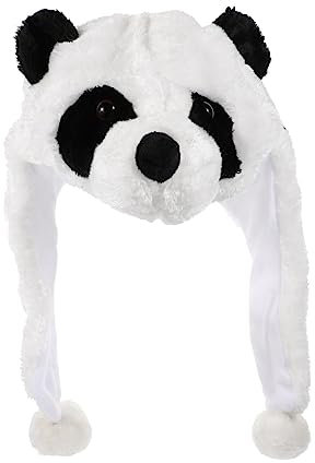Vaguelly Schöne Cartoon Panda Kopfbedeckung Hautfreundliche Winter Schutz Hut Kostümzubehör Verkleidungszubehör Kopfbedeckung Ohrenschutz Hut