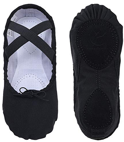 Ballettschuhe Tanzschuhe Ballerinas ballettschläppchen tanzschläppchen Gymnastikschuhe Segeltuch für Mädchen Kinder Damen