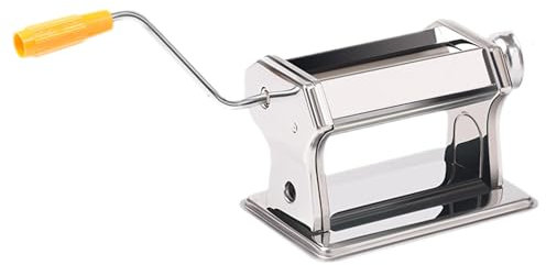 Machine à nouilles | Machine à pâtes manuelle | Machine à pâtes | Machine à pâtes manuelle en acier inoxydable avec 9 épaisseurs réglables, double coupe-légumes italien de luxe pour spaghetti et ramen