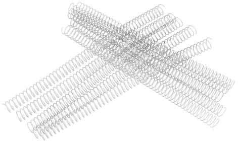 Spiralbindespule, Bindespirale, 16 Mm Durchmesser, 100 Stück, 48 Schlaufen, 140 Blatt Kapazität, Eisen für Akten (SILVER)