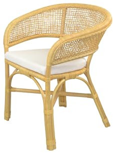 moebel direkt online Rattansessel Armlehnstuhl mit Kissen beige