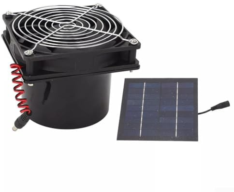 Solarpanel-Ventilator, 50 W, solarbetriebenes Panel-Abluftventilator, Hochgeschwindigkeits-Abluftventilator, Lüftungsschlitz, Ventilator für Gewächshaus, Toilette, Badezimmer