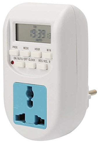 Interruttore Temporizzato per Presa Elettrica, Timer Programmabile per Presa a Risparmio Energetico con 16 Set Al Giorno, Guscio in ABS per Elettrodomestici Ufficio