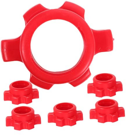 YARNOW 6pcs Plastic Dumbbell Nuts Weightlifting Screw Clamps Non-slip Barbell Collar Clips Home Fitness Equipment Accessories for Safe Workout Training