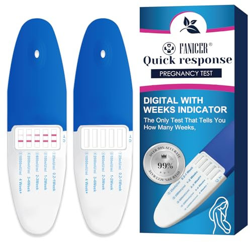 2 Stücke Schwangerschaftstest Frühe Erkennung, Pregnancy Test, Schwangerschaftsfrühtests mit Wochenbestimmung, Zuverlässiger Frühtest Schwangerschaft, Schwangerschaft bestimmen