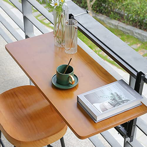Table pliante suspendue pour balcon - Table d'appoint murale réglable pour extérieur