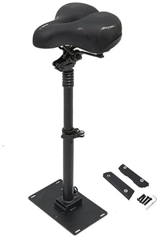Ysislybin Sitz, Stoßdämpfendes Kissen für Ninebot ZT3Pro Elektroscooter, Höhenverstellbar 45-65cm Sitz Klappbar Sattel für E Scooter mit Straßenzulassung Roller Erwachsene für Langstreckenradfahren
