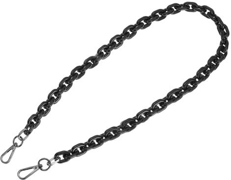PATIKIL Taschenkette, 120 cm Schultergurt für Taschen, Handtaschengurt Acryl für DIY, Taschen, Handtasche Ersatzkette, Umhängetasche - Schwarz