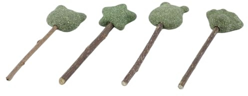 Gorise 4-Pcs Cat Lollipop Teething Sticks with Catnip for Cats Oral Care and Digestion Aid Natural Edible Chew Toys for Cats