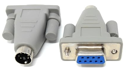 DRUT DB9-Buchse auf PS/2 Mini-DIN 6-poliger Stecker, serieller Adapter, Legacy-Maus-Konverter