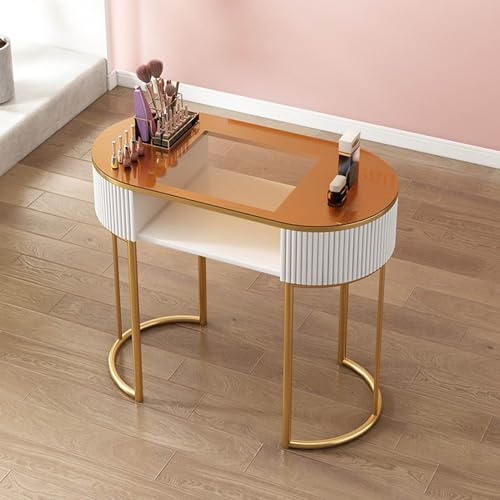 Bureau professionnel pour manucure - Table de manucure moderne avec tiroirs et armoire de rangement à 3 couches pour salon de beauté à domicile et spa - Poste de travail en bois élégant pour nail art