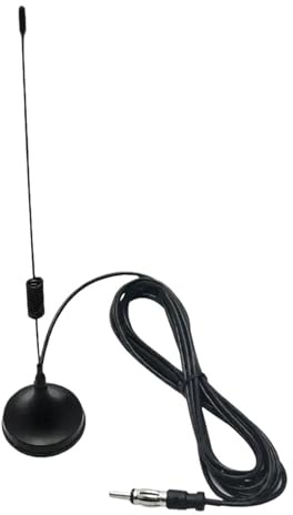 Antena De Coche AM/FM, Amplificador De Señal De Radio Con Base Magnética For Caravanas Y Camiones, 88-108 MHz Cobertura Extensa