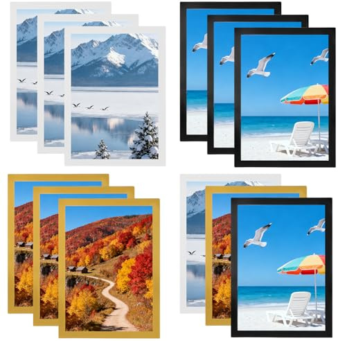 But the cow Cadre A4 Magnetique, 12 PcsCadre Magnetique Mural, Cadres Photo Magnétiques, Cadre Photo Magnetique Frigo, Porte Affiche A4 autocollants pour affiches, certificats, peintures, photos