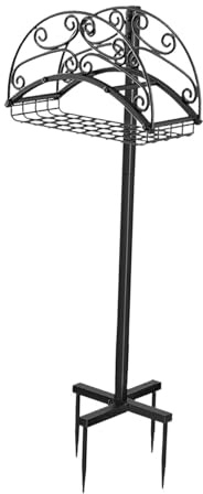 Allayu Support de Rangement pour Tuyau d'arrosage Robuste et Stable. Rangement pour Enrouleur de Tuyau d'arrosage. Support pour Outils Jardinage. Autonome, Noir, 107.5 x 10 cm