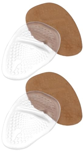 OUNONA 2 Paar Verdickte Vorfußpolster aus Silikon Einlegesohlen für Hohe Absätze Anti Rutsch High Heel Pads für Damen Schmerz und Druckentlastung bei Pumps und Ballerinas