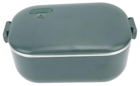 RASTKY Lunch Box Elettrico da 1 Litro Scaldavivande con Riscaldamento Uniforme per Ufficio Viaggi, Scaldapranzo Portatile Lavabile per Viaggiatori Frequenti, Acciaio Inossidabile 304 (12V)