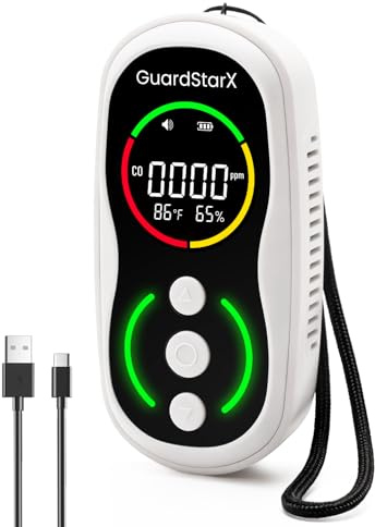 Watcher-S1 Portable Carbon Monoxide Detector, 150H Standby, Rechargeable 3-in-1 CO Meter with Magnetic Suction, CO Detector with Audible & Visual Alarm for Home, Travel, Tent, RV