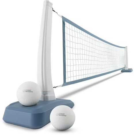 Coast Modern Pool Volleyballnetz - Premium Volleyball Pool Spiel Set für Erwachsene & Familie - Zubehör enthalten