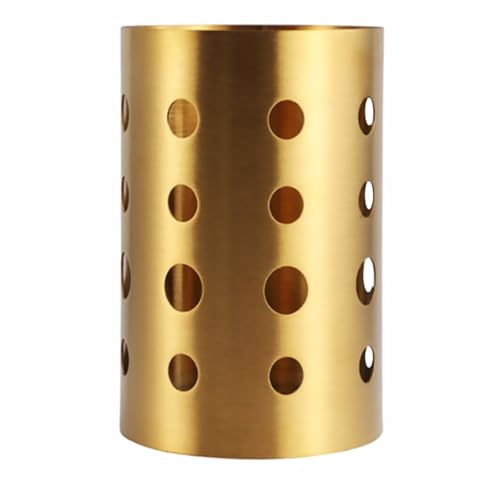Outanaya Porta Cucchiaio da Cucina in Acciaio Inossidabile Oro Design Ventilato e Leggero Organizer per Posate e Utensili da Cucina per Uso Domestico