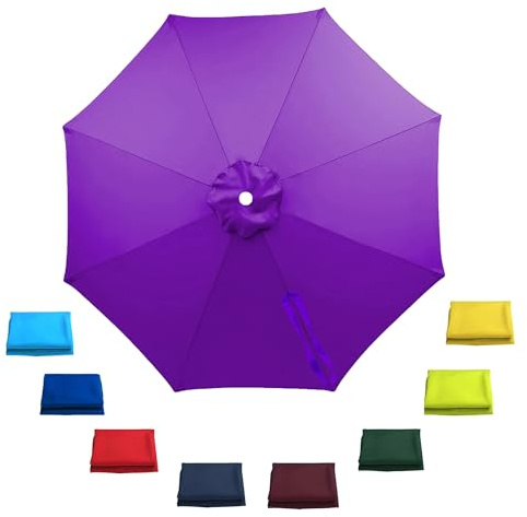 Genérico Toldo de Repuesto para Sombrilla de 300 230 400cm, Tela de Poliéster con Protección UV, Cubierta de Recambio para Parasol de 6 8 Varillas para Patio Jardín Terraza