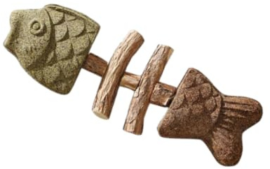 Generic Herbe à Chat et Poisson à mâcher Silvervine interactif pour Chaton Kicker Soins dentaires naturels à mâcher Menthe bâton à mâcher Dentaire pour Chats Fournitures pour Animaux de Compagnie