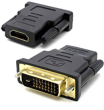 VMOJO Adattatore HDMI a DVI | Connettore DVI-D (24 + 1) a HDMI femmina (19 poli) | Adattatore convertitore HDTV fino a 1080 contatti dorati Full HD