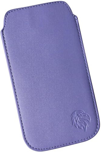Davii Schutztasche Handytasche für Samsung Galaxy S8 Plus / S9 Plus mit Hülle, Hülle Einsteck Etui Lasche flach mit Band weich Adler Gehärtet SXS Hell-Lila