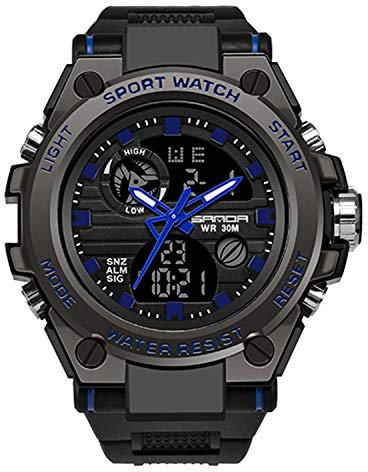 RORIOS Montre de Sport pour Homme Numériques Montres Imperméable Digital Militaire Montres avec Alarme Mode Grand Cadran Montres
