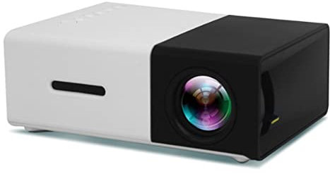 Projecteur Portable Full HD 1080P Vidéoprojecteur Mini LED Movie Micro Retroprojecteur Home Cinéma Fonction Zoom Compatible HDMI,USB,AV,Prise Casque Prise En Charge L'alimentation Mobile,Noir
