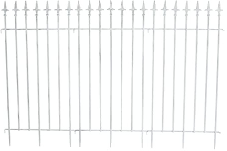 ESTEXO Gartenzaun Rankzaun Rankgitter 100x50 cm Eisen Spalier Metall Zaun Kletterhilfe Rankhilfe Antik-Weiß