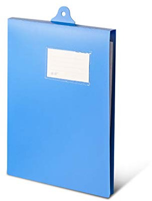 TOMYEUS Planchettes à Pince 20 Pack Suspension Dossier A4 Plastique Vertical Document Binder Grand Capacité Bleu Presse-papiers for Bureau, école et Entreprise Clip Planches