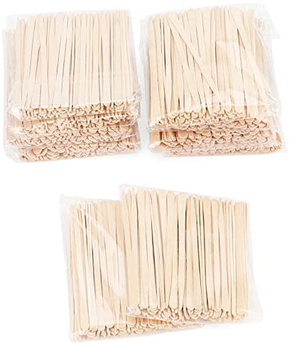 JAPCHET 1000 PCS Eye brow Waxing Sticks, Small Wax Spatulas, Mini Wooden Waxing Spatulas Tongue Depressors for Hair Eyebrow Removal