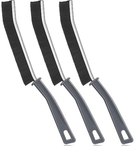 Kiemeu 3 Stücke Fugenbürste für Bad Schrubber mit Harte Borsten Fensterrillen Reinigungsbürste schmal Spaltreinigungsbürste Multifunktionale Bürste