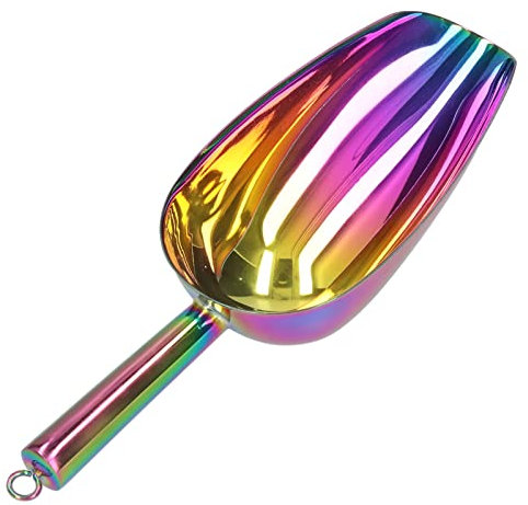 7.2-8.5oz Ice Scoop Stainless Ice Shovel, Food Shovel Steel Ice Shovel Flour Scoop Kitchen Gadgets Accessories for Home Suitable for Ice, Sugar, Flour and Sweet (Size