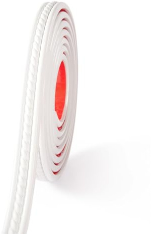 5M Flexible Moulding Trim Wall Trim,Self Adhesive Peel and Stick Ceiling Molding,Cabinet Border, Mirror Picture Frame Trim,PVC Wall Background Decor 3D Crown Moulding Strip,2CM