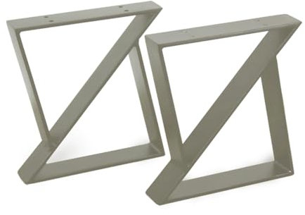 modernLOFTart Bankbeine Tischbeine - DIY Möbelfüße 60x10cm Grau - Moderner Industrie-Look für Ihr Wohnzimmer - Metall Industrial Tisch Bank Sitzbank Couchtisch Kufen - Breite 20cm, Höhe 42cm
