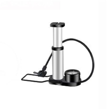 Stand Fußpumpen Luftballonpumpe Luftpumpe Luftmatratze Pumpe Ballonpumpe Klein Handpumpe Manuell Camping Fußpumpe Fahrrad Auto Fußluftpumpe 160PSI Mini Tragbar (Silver,13X5cm)