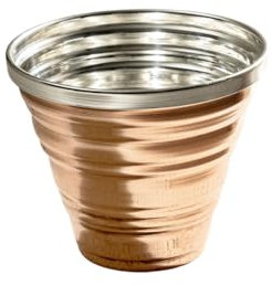 MODeditions Handmade Copper Mug 250ml, Handcrafted Glass, Black Gift Box Included (Solid Copper)