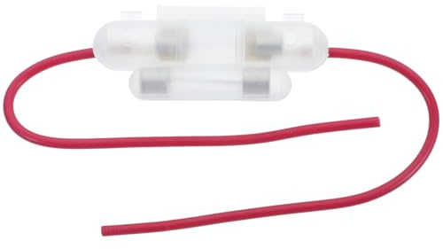 JECOMPRIS Motorcycle Fuse Box Double Inline Fuse Holder for Scooter and Motorcycle Electrical Protection Durable Plastic and Metal 11.6 Inch Length