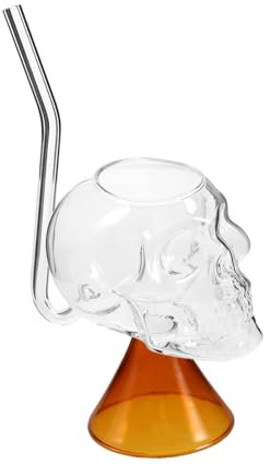 LALADEFIEE À Transparent Forme De Crâne Tasse à Whisky Squelette Pour Halloween Et Fête Pour Cocktails Et Décoration De Table