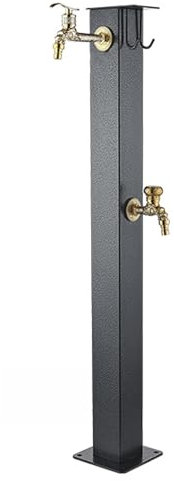 WXXSHGDW 304 Fontana da Giardino Esterno in Acciaio Inossidabile, Fontana Giardino Verticale con 2 Rubinetti, Rubinetto per Idrante a Pavimento Indipendente, Ingresso Acqua Inferiore