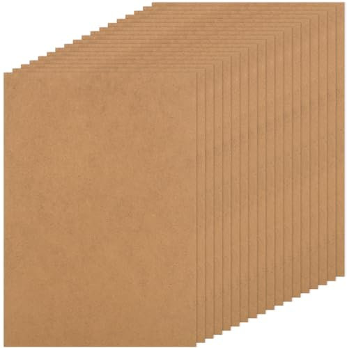 AHAQU 30 pannelli in legno MDF formato A4, spessore 3 mm, per progetti fai da te, 30 x 21 cm, fogli vuoti in MDF per pittura, modellazione, incisione, traforo