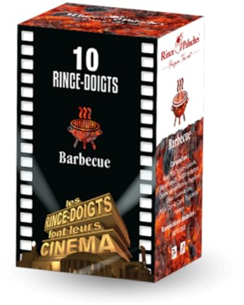CALLVIN | Les Doigts au Cinema | Rince-Doigts Barbecue Humour | Boîte de 10 Rince-Doigts Humoristiques Inspirées du Cinéma | Idéal pour les Amoureux du BBQ et les Fans de Films Cultes