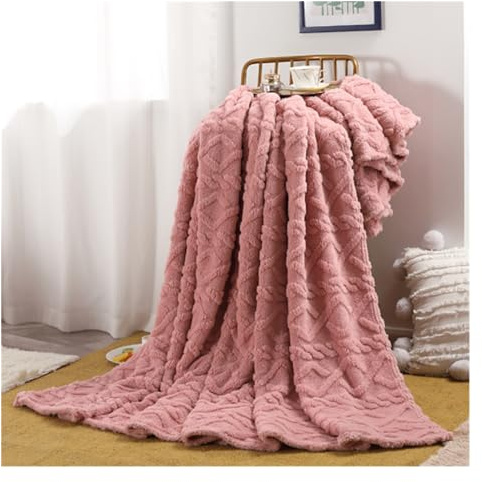 OUYUE Manta Invierno Manta Polar Suave Y Acogedora para Sofá Y Cama, Diseño Elegante, Forro Polar Grueso Y Cálido Cobija para Sofá(G,100 * 150cm)
